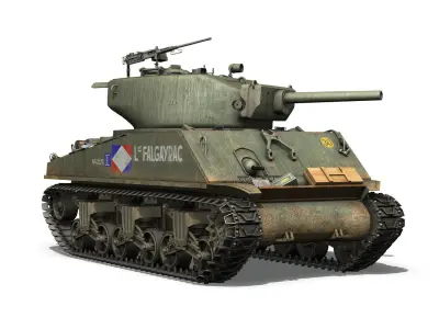M4A3E2 - Sherman Jumbo - Lt Falgayrac 3D model