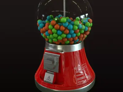 Gumball Machine Low-poly 3D model