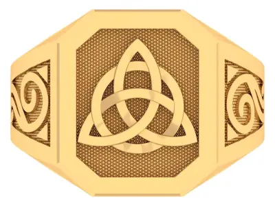 Interlock Ring 3D print model