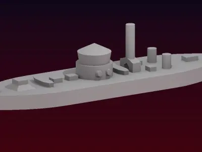 USS Monitor 1862 Free 3D print model