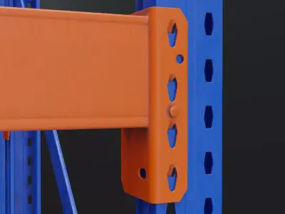 Warehouse Shelf for Pallet Storage 3D model