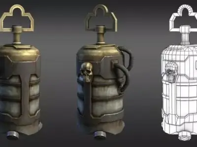 9246 fire extinguisher Low-poly 3D model