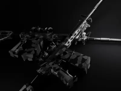 Assault Rifle Free 3D model get