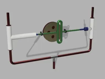 Scotch Yoke Piston Pump Free 3D model