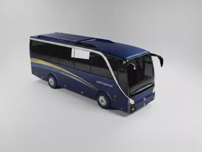 city bus Luxury Tour Bus  Low-poly 3D model