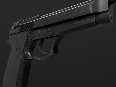Beretta 92 Low-poly 3D model