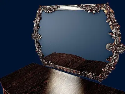 DRESSER ornate with mirror 3D model