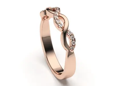solitaire with ring sizes  8 part S42 3D print model