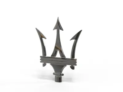 Maserati logo Low-poly 3D model