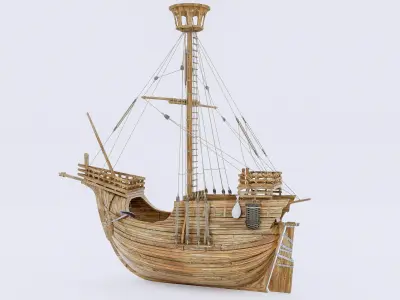 Sailboat 2 Low-poly 3D model