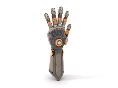 Steampunk Robotic Hand Model Pack Low-poly 3D model