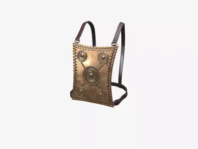 Ancient Armor PectoralePlate 3D Model Game Ready PBR Low Poly Low-poly 3D model