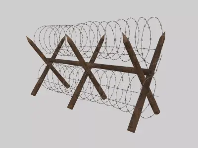 Barbed Wire Pack Low-poly 3D model