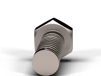 Hex Bolt Low-poly 3D model from CGTrader - Low-poly