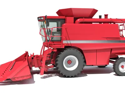 Combine harvester 3D model 24