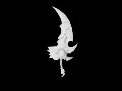 Frozen Bone Sword Low-poly 3D model