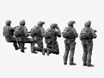 US RANGER SOLDIERS 3D print model purchase