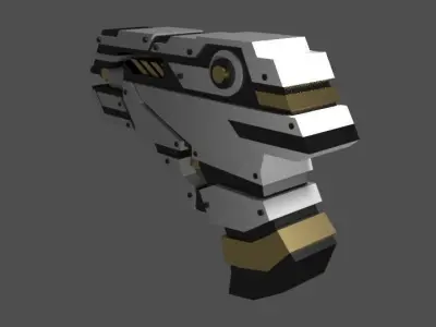 Scifi Gun GR01 3D Model Low-poly 3D model
