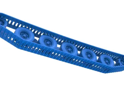 Track of Redneck Rave Mud truck on tracks Scale 1 to 25 3D print model