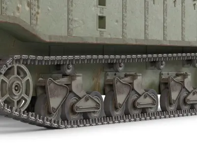 Amphibious Tracked Vehicle 3D model