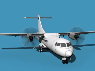 ATR-42-320 Unmarked 2 3D model