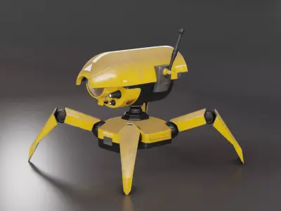 Spider Drone Low-poly 3D model purchase