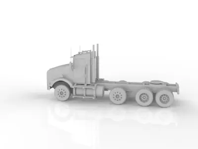 Kenworth T800 Chassis Truck 4axle 2005 3D print model