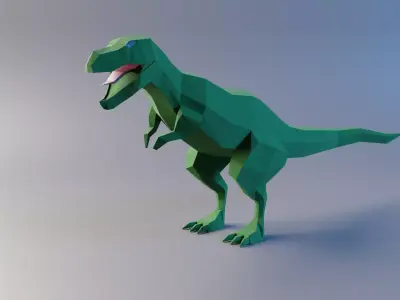 Low Poly Dinosaur t - rex Low-poly 3D model