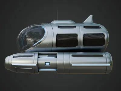 Tourist Submersible with Bubble-Shaped Cockpit 3D model