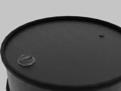 Metall Barrel Low-poly 3D model