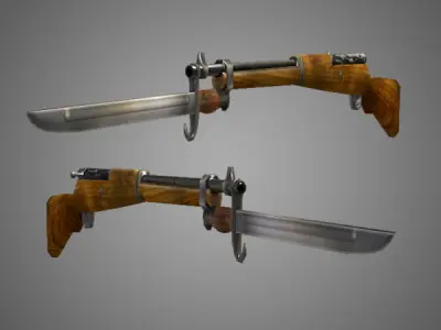 Arisaka Type 99 Rifle Low Poly 3D model