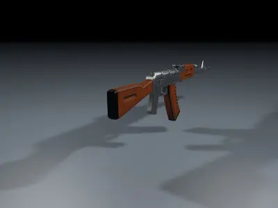AK47 3d model rifle - rifle 3D model