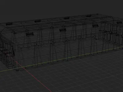Imperial Cargo Container Set Low-poly 3D model