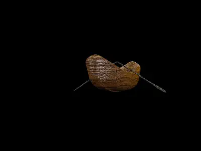 Old Rowboat Low-poly 3D model