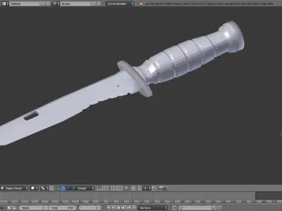 Military K-Bar Knife sword Low-poly 3D model