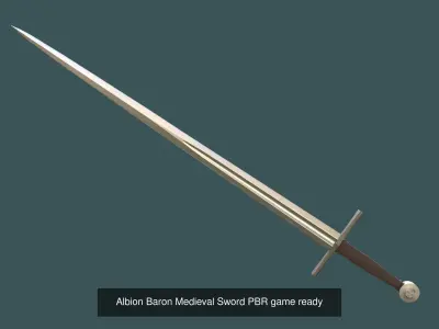 Albion Medieval Swords PBR game ready Low-poly 3D Model Pack