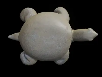 Korean style turtle statue 3D model