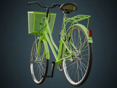 Bicycle 1 Basic Low-poly 3D model