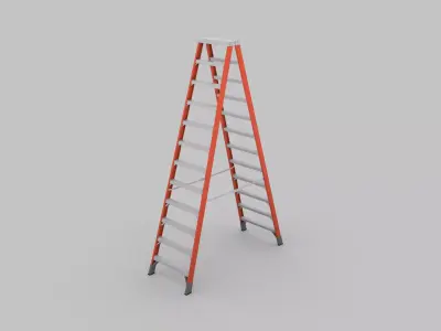 Heavy Duty 12 ft Ladder 3D model
