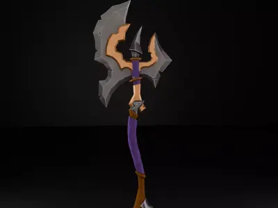 Stylized Axe Free low-poly 3D model purchase