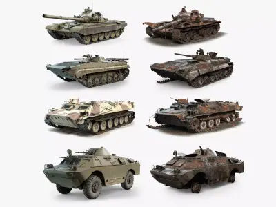 Soviet Military Vehicles Collection 3D Model Pack