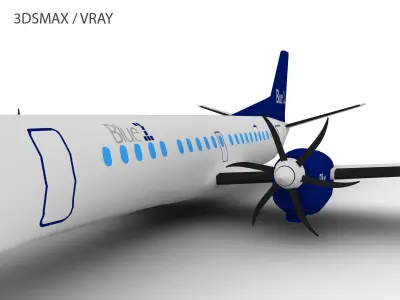 SAAB 2000 Low-poly 3D model