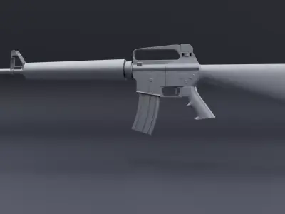 M16 Rifle Free low-poly 3D model