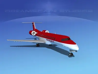 Embraer ERJ-135 New England Jet 3D model