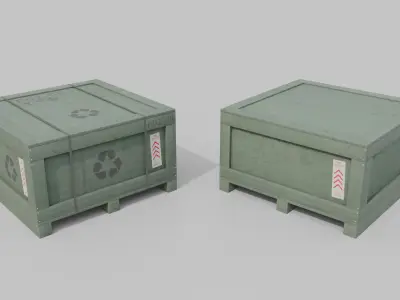 Customizable Wooden Crate Trio - Compact Set 