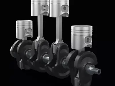 Crankshaft Animation 3D model