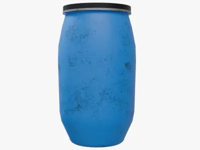 Plastic Barrel - Low Poly Game Ready Low-poly 3D model