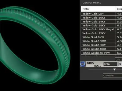 Rope Twist Wedding band Fashion Ring Size9 3D print model
