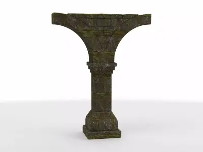stone medieval arcade  3D model