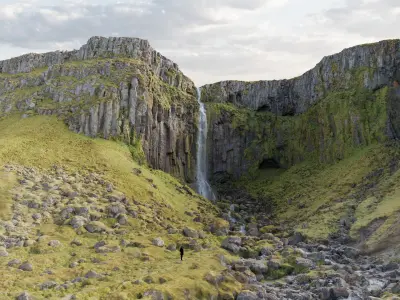 Basalt Waterfall Cliffs - 3D PBR Model 3D model